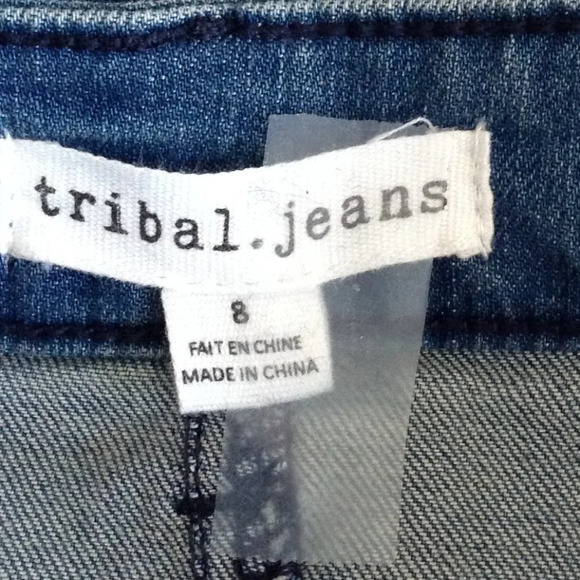 Tribal Women's Maxi Long Blue Denim Pencil Skirt Size 8 Office Casual Work - Picture 7 of 8